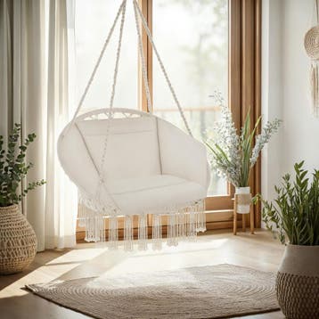 Hangstoel Grazia - beige, Verzenden, Nieuw