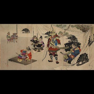 Rosetsu /  (Meiji-periode) De Instructie op Sakurai
