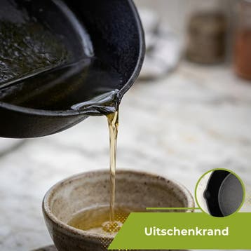 HI NATURE™ Koekenpannen - Gietijzeren Pannenset 3 - Skillet, Ophalen of Verzenden, Zo goed als nieuw