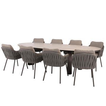 Taste by 4 Seasons Cannes tuinset 9-delig - Denia tuintafel, Verzenden, Nieuw