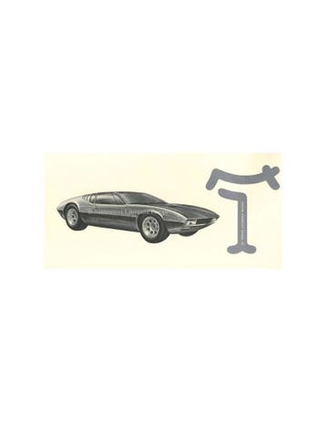 1967 DE TOMASO MANGUSTA BROCHURE, Nieuw, Author
