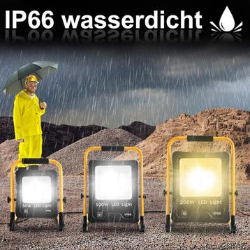 Bouwlamp LED - Werklamp - IP44 - 100W - NAIZY, Tuin en Terras, Verzenden, Zo goed als nieuw