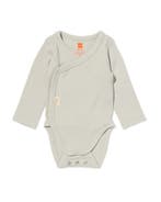 HEMA Newborn meegroei overslagromper rib lichtgroen, Verzenden, Nieuw