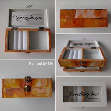 Handgemaakte sieradendoosjes, kunst, klokken en cadeaus, Nieuw, Hardcase, Met slot