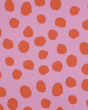 Gecoate Katoen Stippen Roze/Oranje, Nieuw, Roze