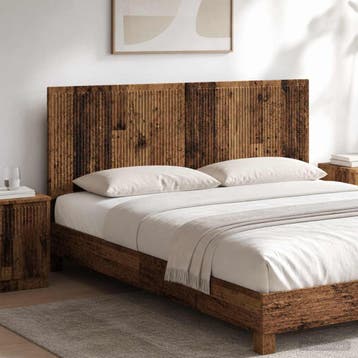 vidaXL Wandgemonteerd Hoofdeinde EDE Oud hout Bewerkt hout, Verzenden, Nieuw, Bruin, Hout