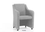 Eetkamerstoel Toledo - eetkamerstoelen - Zilver, Nieuw, Stof
