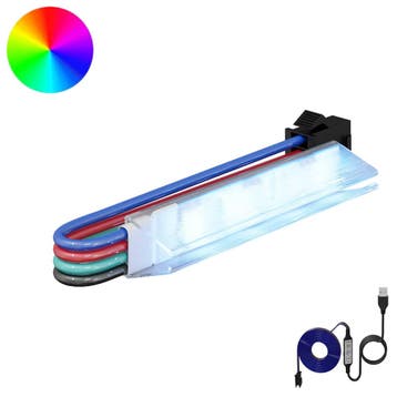 vidaXL LED-strip 12 st Zwart en Wit Koper en kunststof, Verzenden, Nieuw