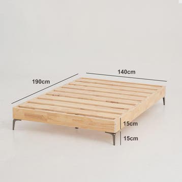 Massief Grenen Houten Bed 140x200cm met Lattenbodem en Opber, Verzenden, Nieuw