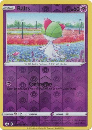 Ralts 059/198 reverse holo Chilling Reign, Hobby en Vrije tijd, Verzamelkaartspellen | Pokémon, Losse kaart, Nieuw, Foil, Ophalen of Verzenden