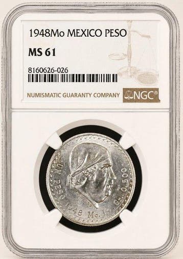 Mexico. 1 Peso 1948 - NGC MS61
