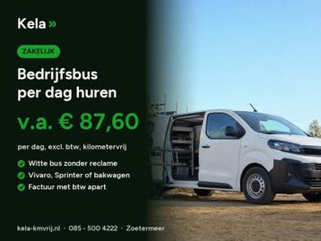 Bedrijfsbus huren v.a. € 87,60 ex btw · KM-VRIJ, Verhuiswagen of Bestelauto