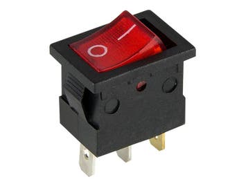 Schakelaar - rood - 12 volt - 15A - verlicht, Ophalen of Verzenden, Nieuw, Schakelaar