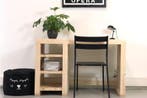 Rockwood® Bureau Steigerhout Luca  black wash  inclusief, Ophalen of Verzenden, Nieuw, Overige typen