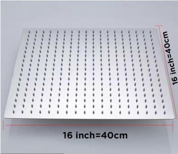16 Inch RVS Regendouchekop Ultra Dun Plafond Douche, Verzenden, Nieuw