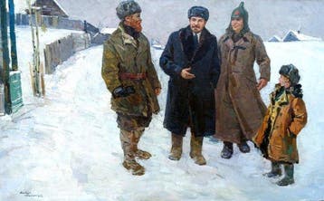 Weisburg Efim Efimovich (1922-1990) - Lenin in the Village