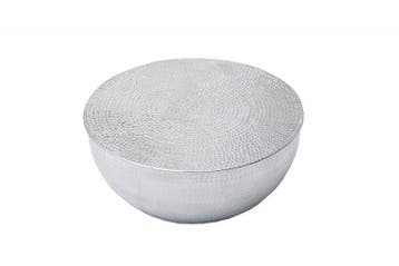 Ronde salontafel ORIENT II 60cm zilver metaal aluminium, Ophalen of Verzenden, Nieuw