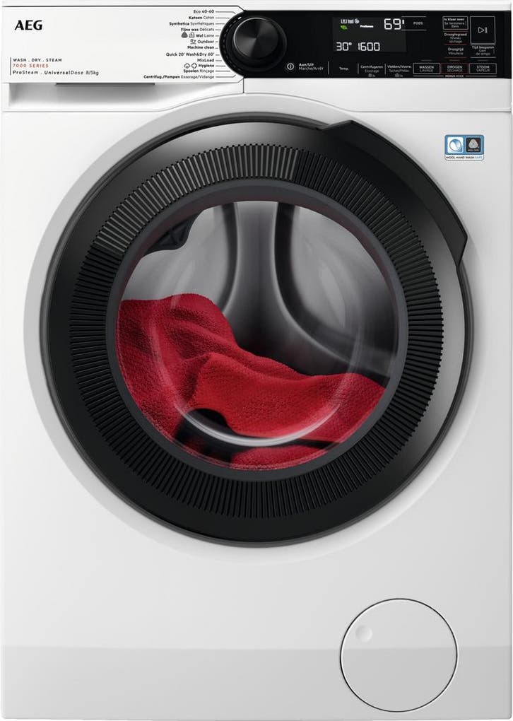AEG Lwr7586cub - Was-droogcombinatie - 8 kg wassen - 5 kg, Witgoed en Apparatuur, Was-droogcombinaties, Nieuw, 85 tot 90 cm, Ophalen of Verzenden