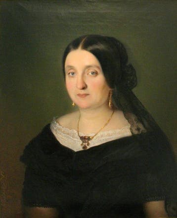 Eduard Swoboda (1814-1902) - Biedermeier female portrait