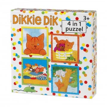 Dikkie Dik 4 in 1 Puzzel | Bambolino Toys - Puzzels, Verzenden, Nieuw