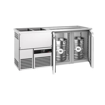 GGM Gastro | Barkoelkast PREMIUM - 1950x700mm - 2 glazen |, Verzenden, Nieuw in verpakking, Meubilair