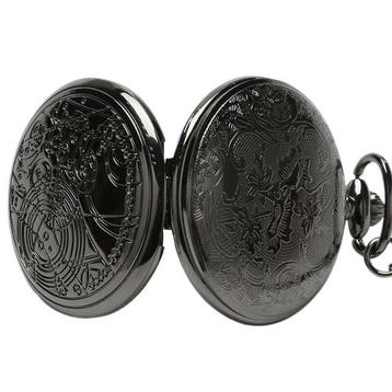 Fako - Zakhorloge - XXL - Geo - Ø 47mm - Zwart, Verzenden, Nieuw