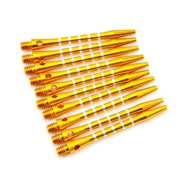 10x Medium Aluminium Dart Shaft Geel 48mm, Verzamelen, Verzenden, Nieuw