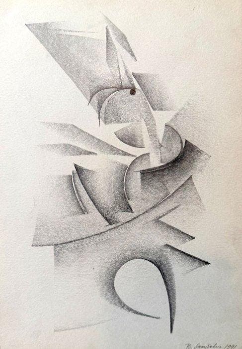 Vladimir Yakoubovitch - Composition, Antiek en Kunst, Kunst | Schilderijen | Klassiek