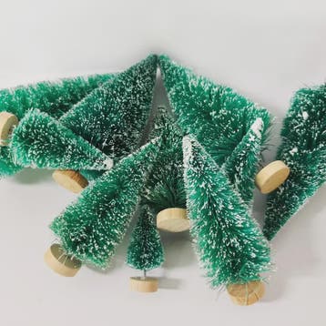 Set van 5 of 8 Mini Kerstboompjes - Tafeldecoratie met Houte, Verzenden, Nieuw