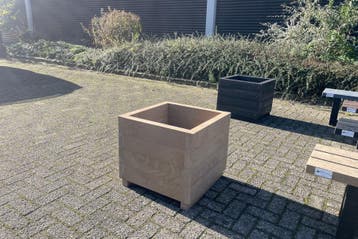Rockwood® Plantenbak Zwaar Kunststof - Sand Beige 0.60m, Tuin en Terras, Overige Tuin en Terras, Ophalen of Verzenden, Nieuw