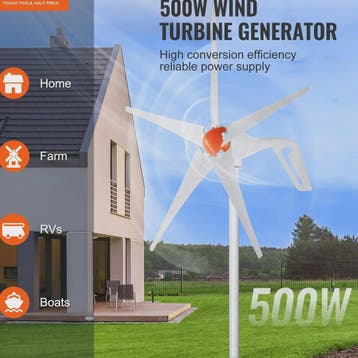 Krachtige Windturbine Generator 12V 500W/800W met MPPT Contr, Verzenden, Nieuw