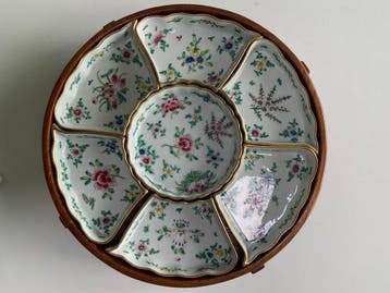 Chinese Famille Rose porseleinen zoetwarenset, 7-delig,