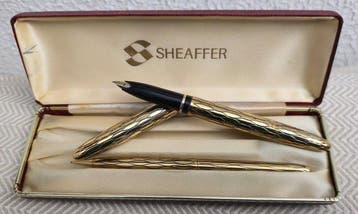 Sheaffer - Set fountain pen and pencil vintage gold fillled, Nieuw