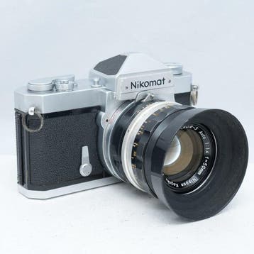 Nikon Nikomat + Nikkor-S Auto 50mm F1.4 + Hood Analoge, Nieuw