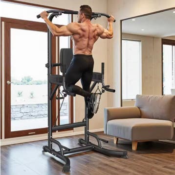 Power Tower Dip Station Pull Up Bar Home Gym Krachttraining, Verzenden, Nieuw