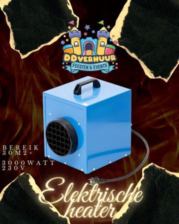 Elektrische heater 3000W huren – €25 p/dag, Zo goed als nieuw