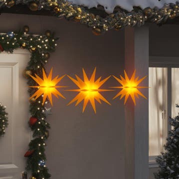vidaXL Kerstlampen met LEDs 3 st inklapbaar geel, Verzenden, Nieuw