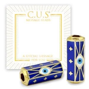 1 x C.U.S® Sieraden message beads evil eye & stars Goud, Ophalen of Verzenden, Nieuw, Kraal