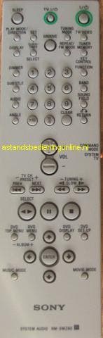 Afstandsbediening Sony rm-swz8d MHC-WZ80D HCD-WZ80D, Ophalen of Verzenden, Nieuw, Origineel