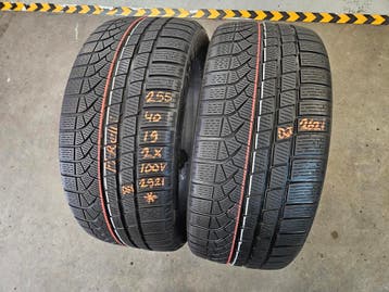 255/40/19 100V* PIRELLI WINTERBANDEN 6,8MM PROFIEL 2X, Gebruikt, 255 mm, Winterbanden, Band(en)