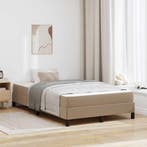 vidaXL Bedframe met matras Cappuccino 120 x 190 cm Stof, Huis en Inrichting, Verzenden, Nieuw, Bruin, Stof