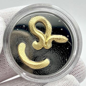 Kameroen. 2000 Francs 2024 Cameroon – Herpeton Snake – 1 oz