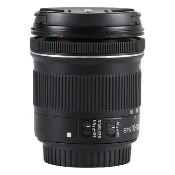 Canon EF-S 10-18mm f/4.5-5.6 IS STM met garantie, Gebruikt, Canon, Canon EF-S, Groothoeklens