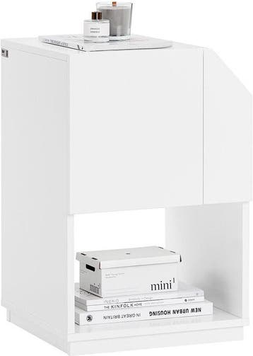 2dekans | SoBuy FBT136-W Bijzettafel - Witte Salontafel van, Huis en Inrichting, Tafels | Salontafels, Ophalen of Verzenden, Zo goed als nieuw