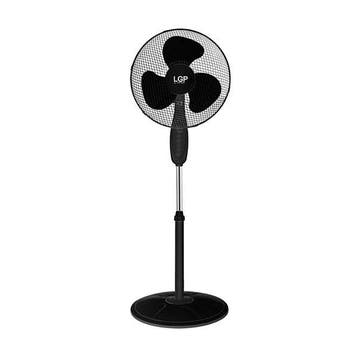 LGP ventilator staand zwart met timer, Verzenden, Nieuw, Statiefventilator