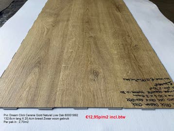Pvc Dream Click Keuze uit 6 X Kleur = €16,95m2, 75 m² of meer, Grijs, Nieuw, Pvc clikc vloeren 