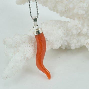 Koraal - Zilver, Zonder reservering - Ketting met hanger -