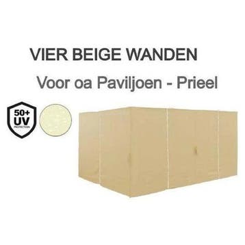 Wanden Haines Beige, Tuin en Terras, Partytenten, Ophalen of Verzenden, Nieuw