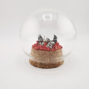 Kerststal - Glas, Verzilverd - koraalambacht