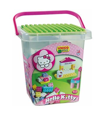 Unico Hello Kitty Bouwblokken grote emmer - 104 delig - 8662, Verzenden, Nieuw